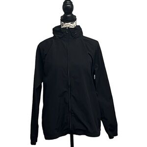 Victoria's Secret PINK Women's Black Full Zip Windbreaker Jacket W/ Hood - S